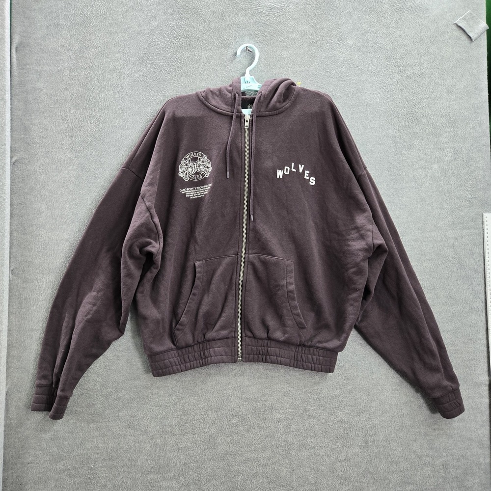 Darc Sport Women Hoodie M Purple 887 of 1000 Wolves Club Logo Embroidered
